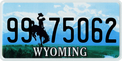 WY license plate 9975062