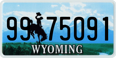 WY license plate 9975091