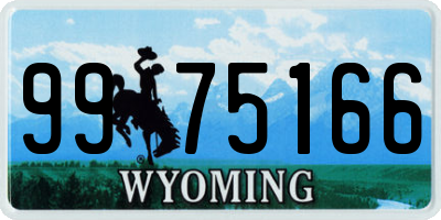 WY license plate 9975166