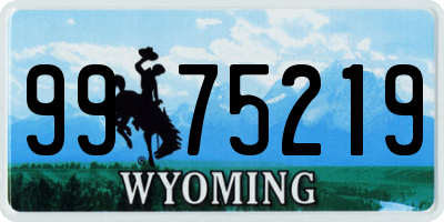 WY license plate 9975219