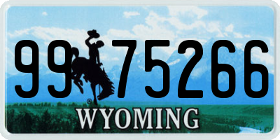 WY license plate 9975266