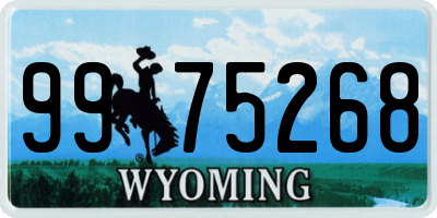 WY license plate 9975268