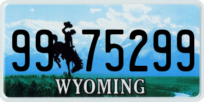 WY license plate 9975299