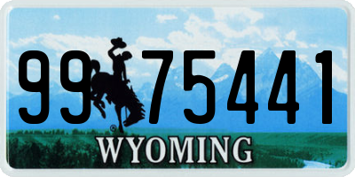 WY license plate 9975441