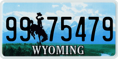 WY license plate 9975479