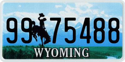 WY license plate 9975488