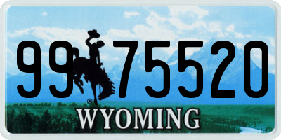 WY license plate 9975520