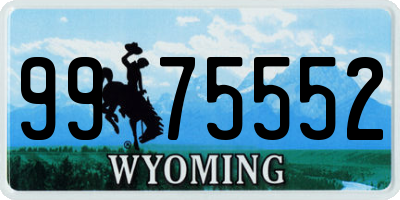 WY license plate 9975552