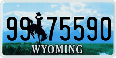 WY license plate 9975590