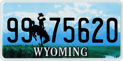 WY license plate 9975620