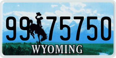 WY license plate 9975750