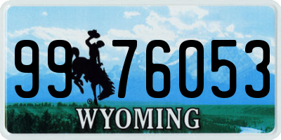 WY license plate 9976053