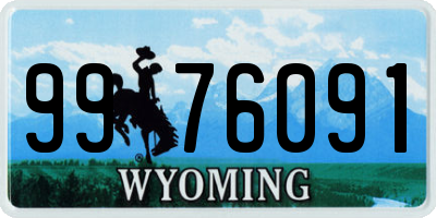 WY license plate 9976091