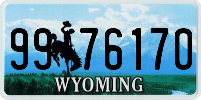 WY license plate 9976170