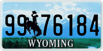 WY license plate 9976184