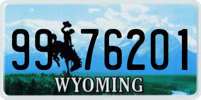 WY license plate 9976201