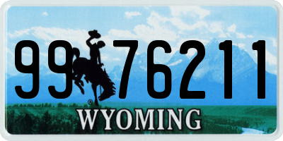 WY license plate 9976211