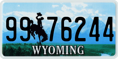 WY license plate 9976244