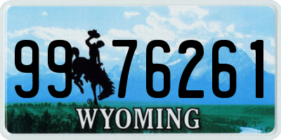 WY license plate 9976261