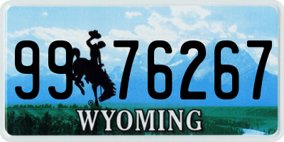 WY license plate 9976267