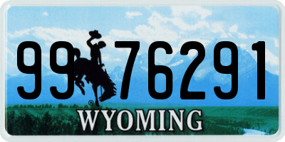 WY license plate 9976291