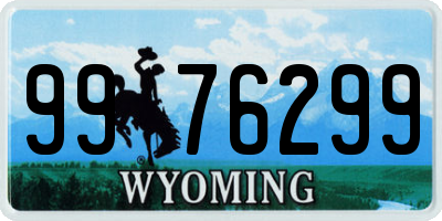 WY license plate 9976299