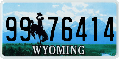 WY license plate 9976414