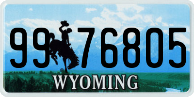 WY license plate 9976805