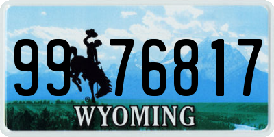 WY license plate 9976817