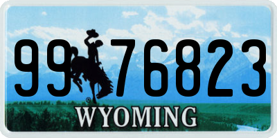 WY license plate 9976823