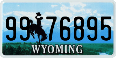 WY license plate 9976895