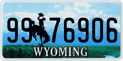 WY license plate 9976906