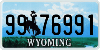 WY license plate 9976991