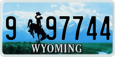 WY license plate 997744