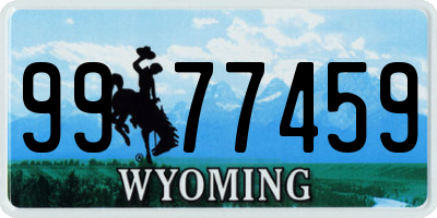 WY license plate 9977459