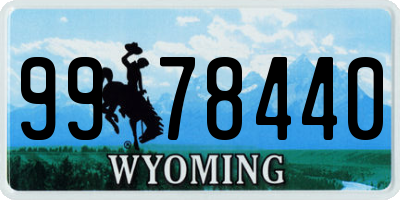 WY license plate 9978440
