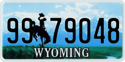 WY license plate 9979048