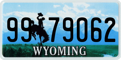 WY license plate 9979062