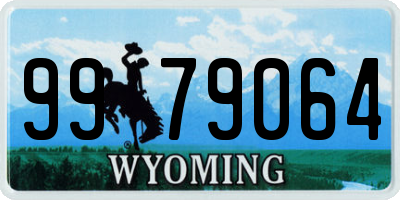WY license plate 9979064