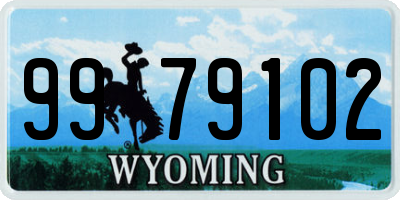 WY license plate 9979102