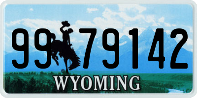 WY license plate 9979142