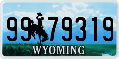 WY license plate 9979319