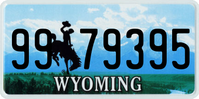WY license plate 9979395