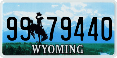 WY license plate 9979440