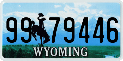WY license plate 9979446