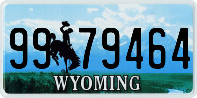 WY license plate 9979464