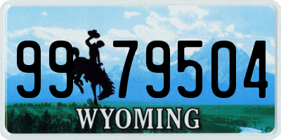 WY license plate 9979504