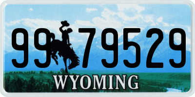 WY license plate 9979529