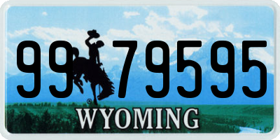 WY license plate 9979595