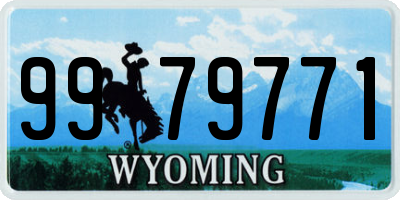 WY license plate 9979771